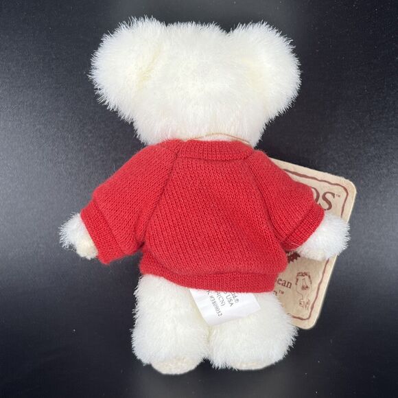 Boyds Bears 4” Mini Christmas Bear Red Sweater with Christmas Tree Vintage Gift - Picture 2 of 12